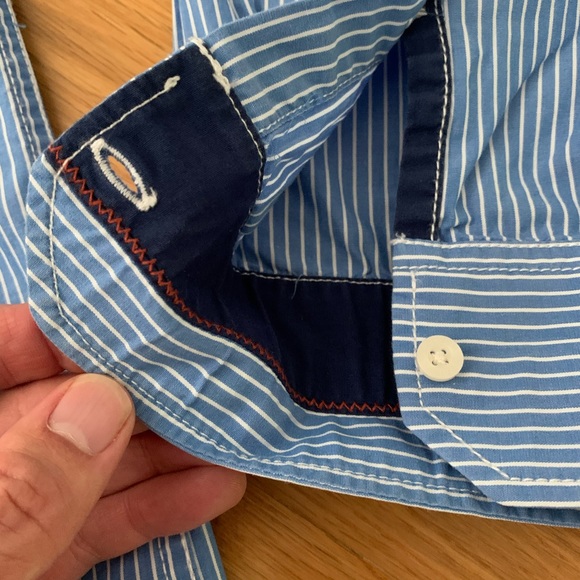 S Oliver Embroidered Long Sleeve Button Down Shirt - Picture 8 of 16